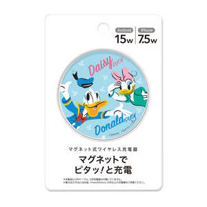 PGA マグネット式 ワイヤレス充電器 Premium Style ドナルド＆デイジー PG-DMCHG02DD