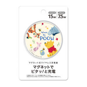 PGA マグネット式 ワイヤレス充電器 Premium Style くまのプーさん PG-DMCHG05POO