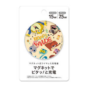 PGA マグネット式 ワイヤレス充電器 Premium Style ズートピア PG-DMCHG07ZTP
