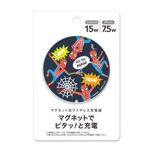 PGA マグネット式 ワイヤレス充電器 Premium Style スパイダーマン PG-DMCHG10SPM