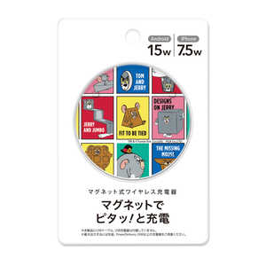 PGA マグネット式 ワイヤレス充電器 Premium Style トムとジェリー/ファニーアート PG-WMCHG02TAJ