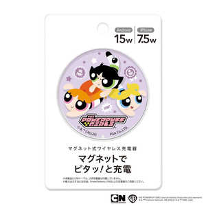 PGA マグネット式 ワイヤレス充電器 Premium Style パワーパフガールズ PG-WMCHG03PPG