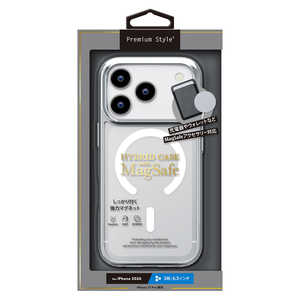 PGA iPhone 18 Pro ケース MagSafe対応 ハイブリッドケース Premium Style メタルシルバー PG-26BMH08SV