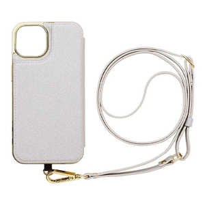 CCCフロンティア iPhone 14 6.1インチCross Body Case Duo white silver MLCSIP22M2CBWS