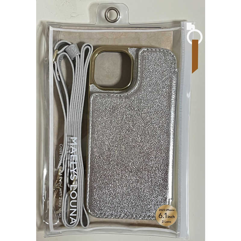 CCCフロンティア CCCフロンティア iPhone15 6.1インチ Cross Body Case Duo シルバー MLCSIP23M2CBSV MLCSIP23M2CBSV