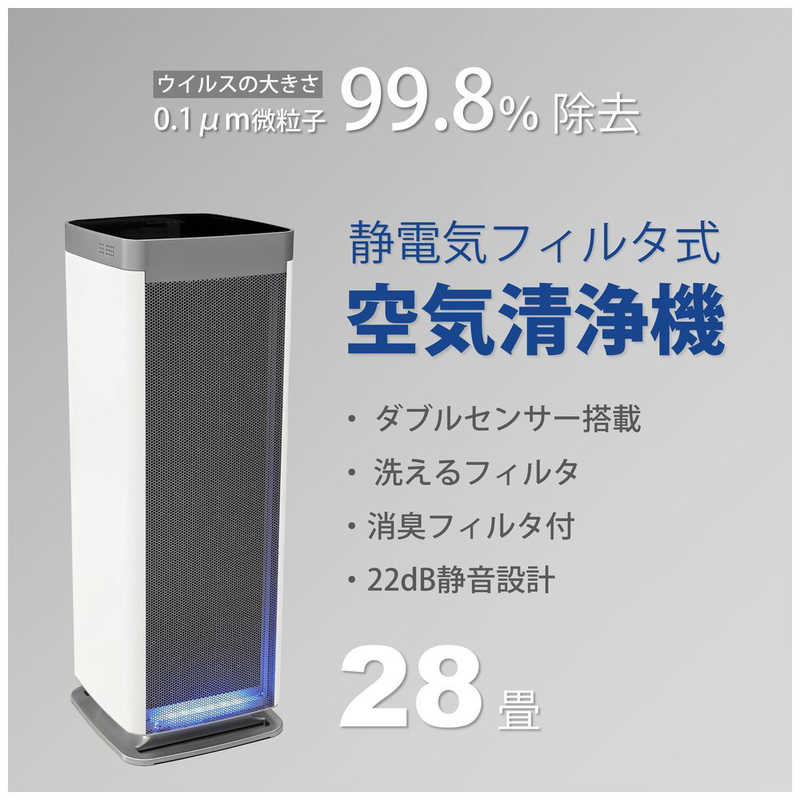 グリーンコアテック グリーンコアテック 静電気フィルタ式空気清浄機 (適用畳数：28畳 / PM2.5対応) ［PM2.5対応］ BA-400 BA-400