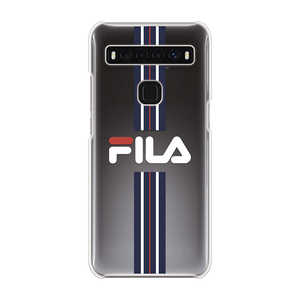 FILA Clear Case Stripe for TCL 10 5G [ Dark Navy ] Case for TCL 10 5G FLSTRDNYCCTCL105