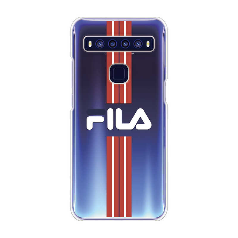 FILA FILA Clear Case Stripe for TCL 10 5G [ Red ] Case for TCL 10 5G FLSTRREDCCTCL105 FLSTRREDCCTCL105