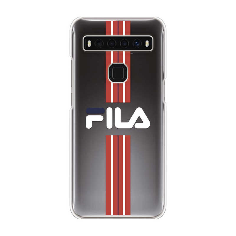 FILA FILA Clear Case Stripe for TCL 10 5G [ Red ] Case for TCL 10 5G FLSTRREDCCTCL105 FLSTRREDCCTCL105