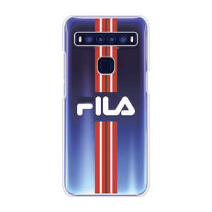 FILA Clear Case Stripe for TCL 10 5G [ Red ] Case for TCL 10 5G FLSTRREDCCTCL105