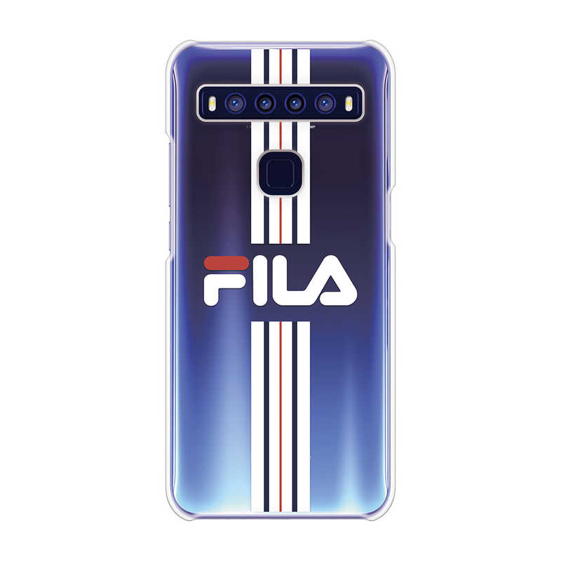 FILA FILA Clear Case Stripe for TCL 10 5G [ Bright White ] Case for TCL 10 5G FLSTRBGWCCTCL105 FLSTRBGWCCTCL105