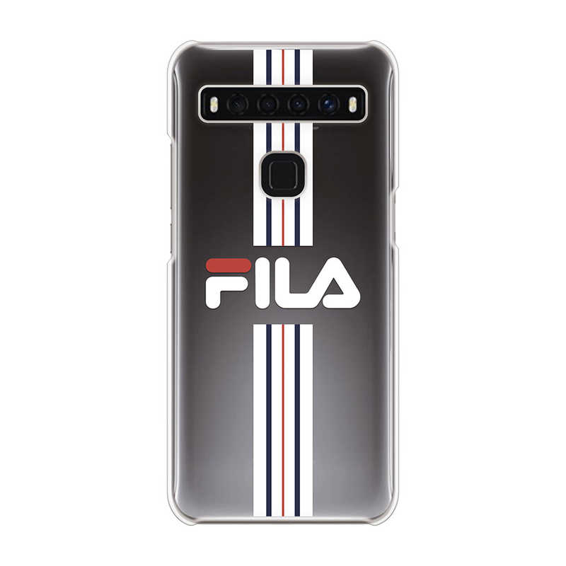 FILA FILA Clear Case Stripe for TCL 10 5G [ Bright White ] Case for TCL 10 5G FLSTRBGWCCTCL105 FLSTRBGWCCTCL105