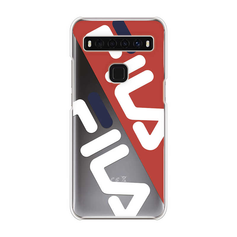 FILA FILA Clear Case Diagonal for TCL 10 5G [ Red ] Case for TCL 10 5G FLDIAREDCCTCL105 FLDIAREDCCTCL105