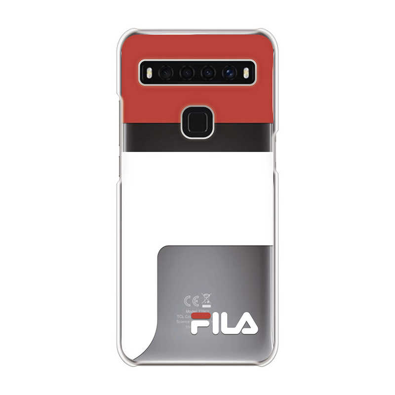FILA FILA Clear Case Logoimage for TCL 10 5G [ Red ] Case for TCL 10 5G FLLOGREDCCTCL105 FLLOGREDCCTCL105