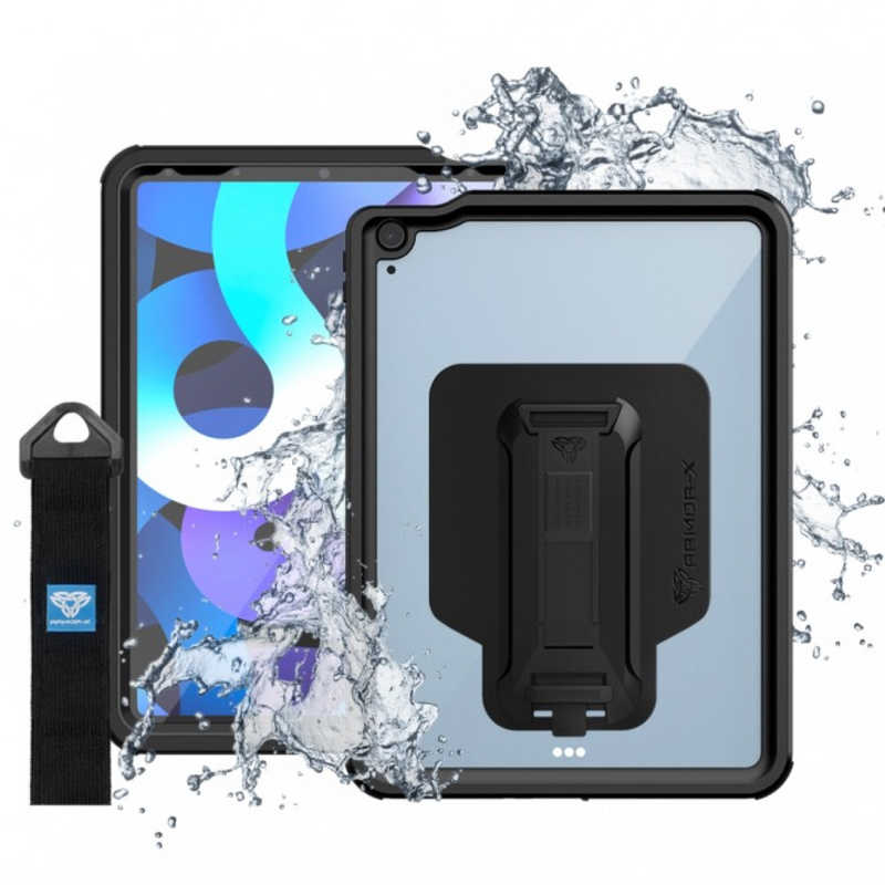 FOX FOX ARMOR-X - IP68 Waterproof Case with Hand Strap for iPad Air ( 4th ) [ Black ] ARMOR-X BLACK MXS-A14S MXS-A14S