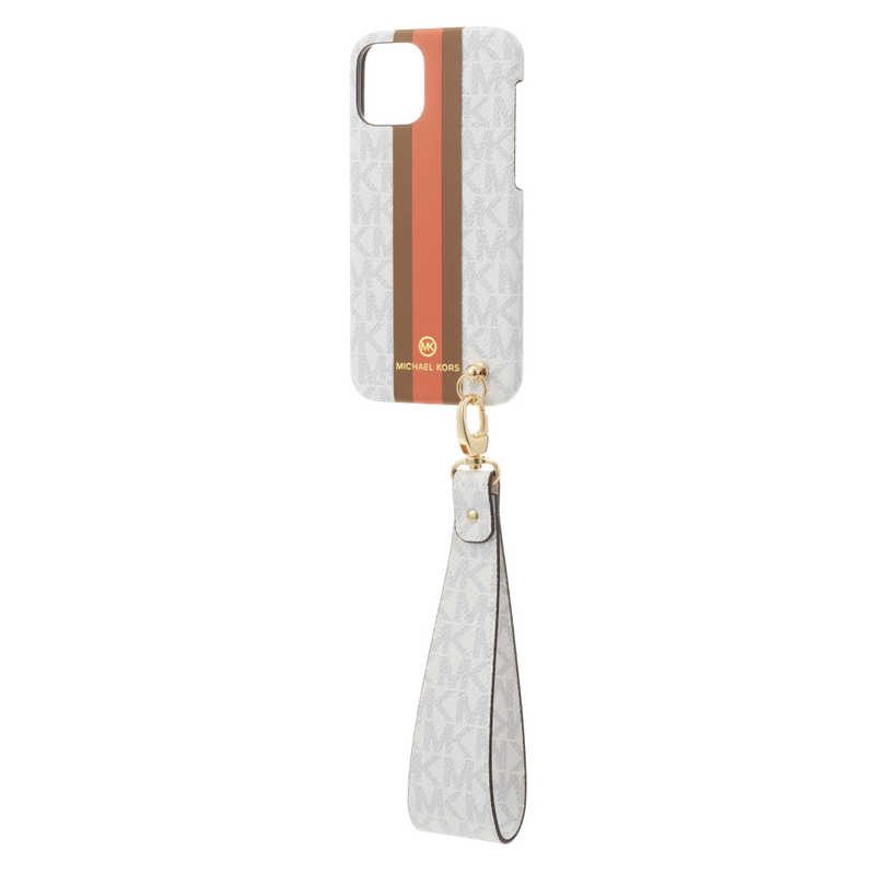 マイケルコース マイケルコース Slim Wrap Case Stripe with Hand Strap - Magsafe for iPhone 12/12 Pro [ Bright White ] ブライトホワイト MKPHBGWWPIP2061 MKPHBGWWPIP2061