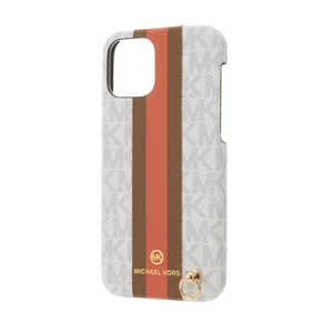 マイケルコース Slim Wrap Case Stripe with Hand Strap - Magsafe for iPhone 12/12 Pro [ Bright White ] ブライトホワイト MKPHBGWWPIP2061