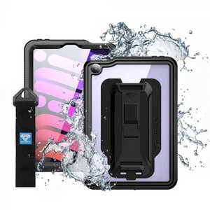 ARMORX IP68 Waterproof Case with Hand Strap for iPad mini ( 6th ) ［ Black ］ MXSiPadM6