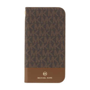 マイケルコース Case Bicolor with Tassel Charm for iPhone 2021(6.1inch 2レンズ) [ Brown/Camel ] MKBCBCMFLIP2161