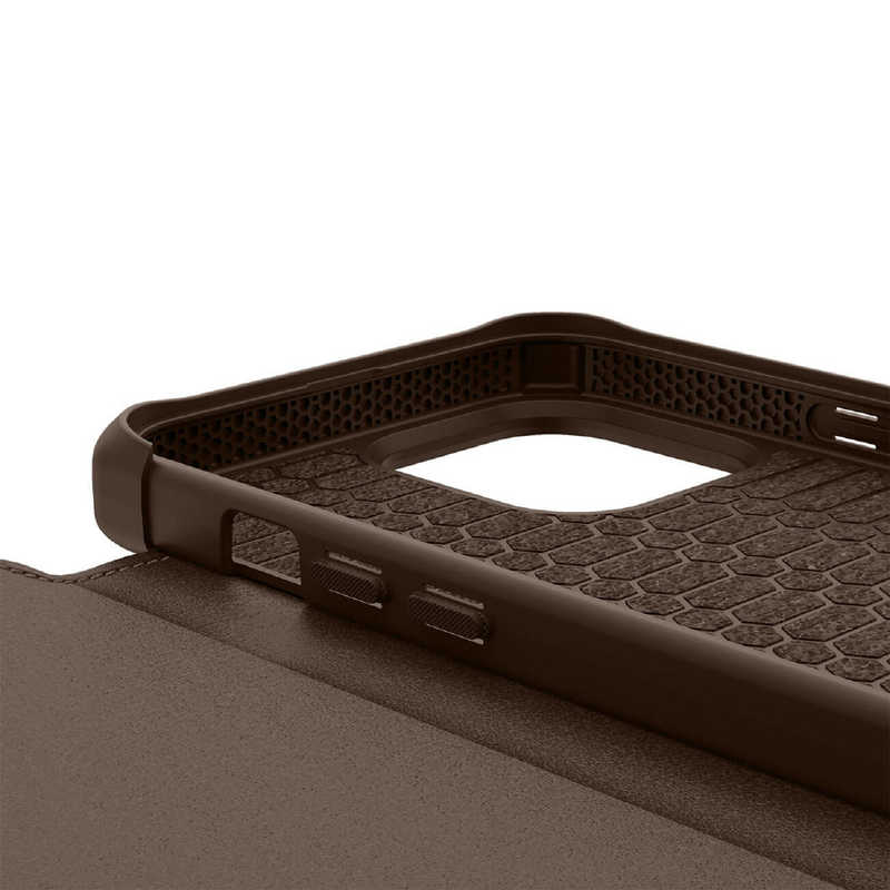 ITSKINS ITSKINS HybridLeather for 2021 iPhone 6.1-inch Pro [ Brown with real leather ] AP2XHYBRFBNRL AP2XHYBRFBNRL