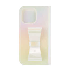 o Folio Case Stand & Ring Ribbon for iPhone 13 Pro MAX [ Aurora ] LANVIN en Bleu LBSRARRFLIP2167