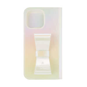 ランバン Folio Case Stand & Ring Ribbon for iPhone 13 mini [ Aurora ] LANVIN en Bleu LBSRARRFLIP2154