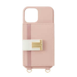 ランバン Wrap Case Pocket Monogram with Neck Strap for iPhone 13 [ Smoky Pink ] LANVIN en Bleu LBSDSMPPWNSIP2161