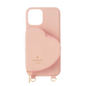 ランバン Wrap Case Pocket Simple Heart with Pearl Type Neck Strap for iPhone 13 Pro Max LANVIN en Bleu LBSHSWPPWPNIP2167