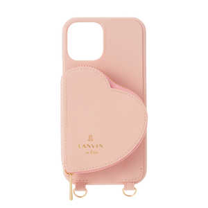 Х Wrap Case Pocket Simple Heart with Pearl Type Neck Strap for iPhone 13 mini LANVIN en Bleu LBSHSWPPWPNIP2154