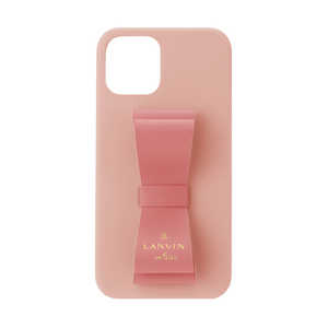 ランバン Slim Wrap Case Stand & Ring Ribbon 2-Tone for iPhone 13 LANVIN en Bleu ピンク/ピンク LBR2BPVWPIP2161