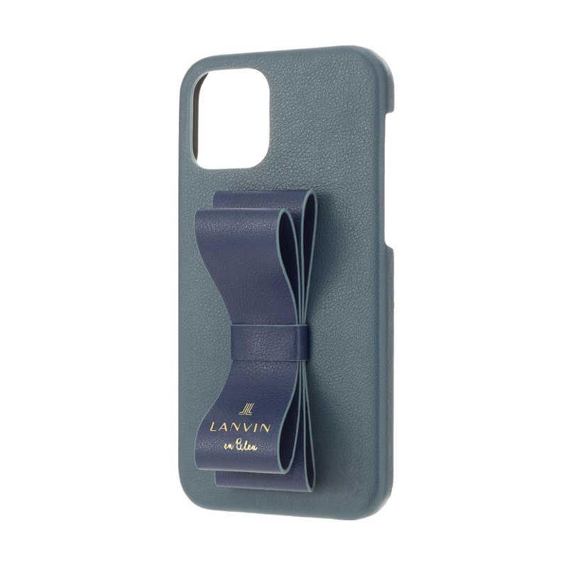 ランバン ランバン Slim Wrap Case Stand & Ring Ribbon 2-Tone for iPhone 13 [ Navy/Vintage Blue ] LANVIN en Bleu LBR2NVVWPIP2161 LBR2NVVWPIP2161