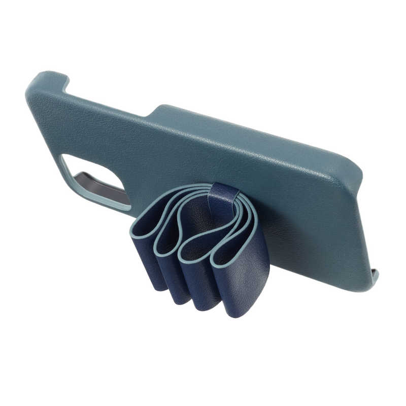 ランバン ランバン Slim Wrap Case Stand & Ring Ribbon 2-Tone for iPhone 13 mini [ Navy/Vintage Blue ] LANVIN en Bleu LBR2NVVWPIP2154 LBR2NVVWPIP2154
