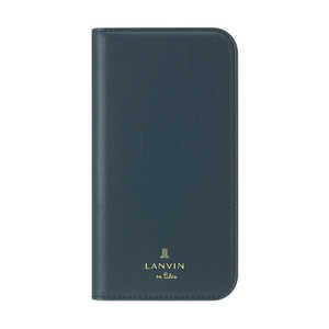 ランバン Folio Case Stand & Ring Ribbon 2-Tone for iPhone 13 Pro [ Navy/Vintage Blue ] LANVIN en Bleu LBR2NVVFLIP2162