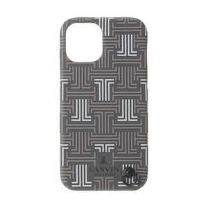 o Shell Case Signature with Neck Strap for iPhone 13 Pro Max [ Gray ] LANVIN COLLECTION LCSIGRYSCNSIP2167