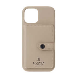 o Shell Case Pocket for iPhone 13 [ Gray ] LANVIN COLLECTION LCPTGRYSCIP2161