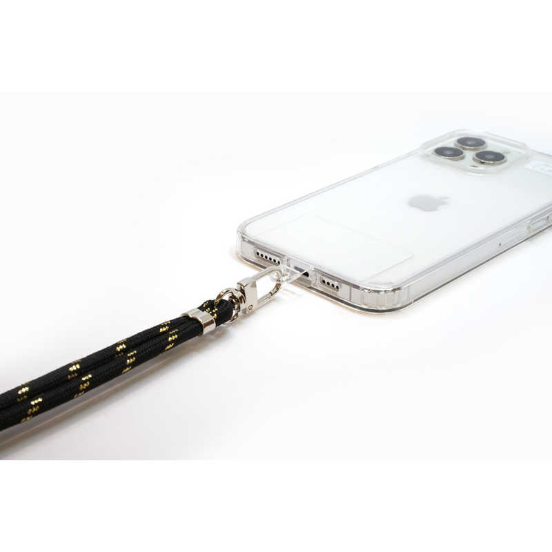 CASEPLAY CASEPLAY Phone strap shoulder (adjustable) ［ Black x Gold ］ CASEPLAY ケースプレイ NKSTBKGD11B NKSTBKGD11B