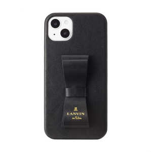 ランバン Slim Wrap Case Stand & Ring Ribbon for iPhone 14 Plus 2眼 [ Black ] LANVIN en Bleu LBBLKSRIP2261M