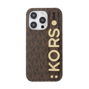 ޥ륳 Slim Wrap Case Stand  Ring iPhone 15 Pro MICHAEL KORS Brown MKSRBRWWPIP2361P