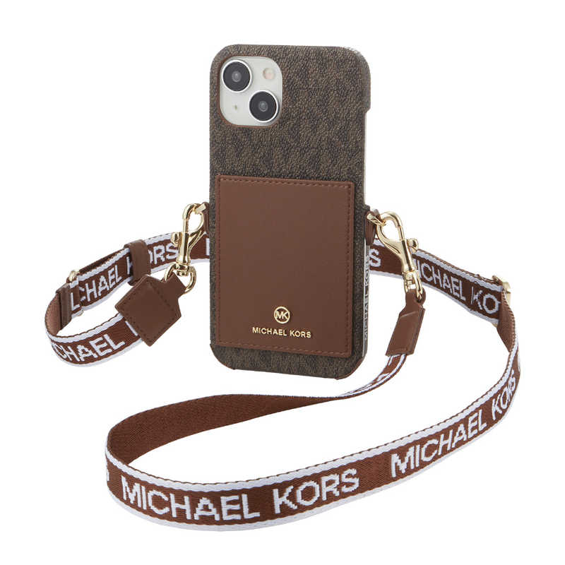 マイケルコース マイケルコース Wrap Case Pocket with Strap iPhone 15 MICHAEL KORS Brown MKWSBRWPWIP2361 MKWSBRWPWIP2361