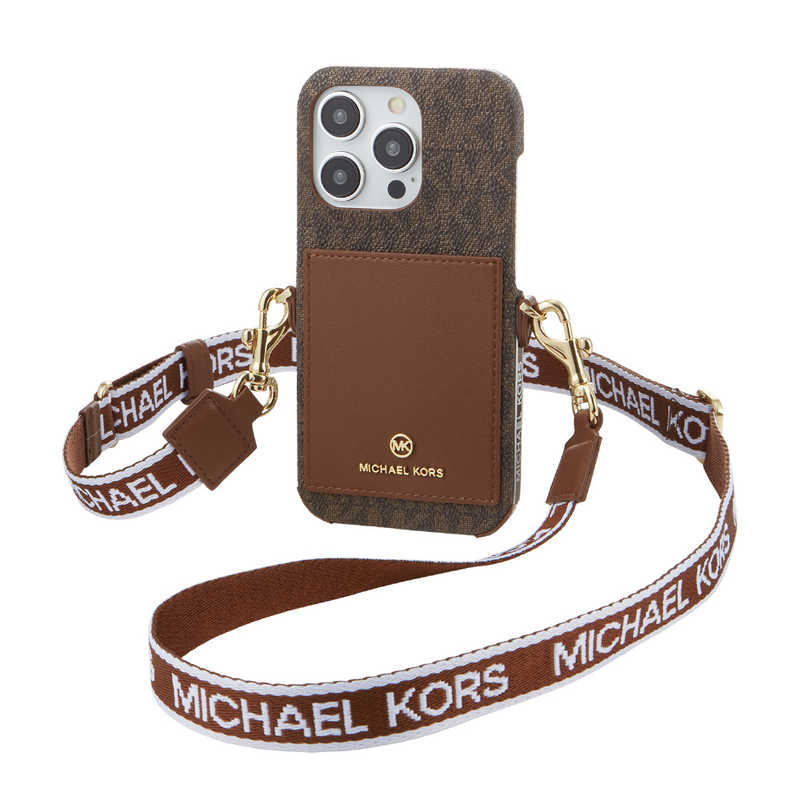 マイケルコース マイケルコース Wrap Case Pocket with Strap iPhone 15 Pro MICHAEL KORS Brown MKWSBRWPWIP2361P MKWSBRWPWIP2361P