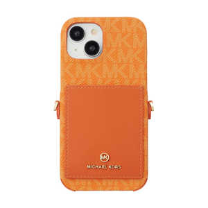 マイケルコース Wrap Case Pocket with Strap iPhone 15 MICHAEL KORS Orange MKWSORGPWIP2361