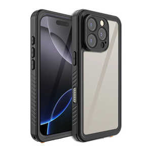 ARMORX ARMOR-X - IP68 Waterproof Case with Hand Strap for iPhone 16 Pro  Black  MX-IPH-16PRO