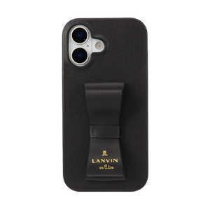 o LANVIN en Bleu - Slim Wrap Case Stand  Ring Ribbon for iPhone 17 m Black n LANVIN en Bleu LBBLKSRIP2563