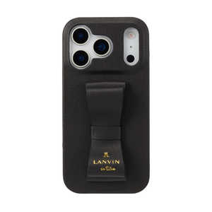 o LANVIN en Bleu - Slim Wrap Case Stand  Ring Ribbon for iPhone 17 Pro m Black n LANVIN en Bleu LBBLKSRIP2563P