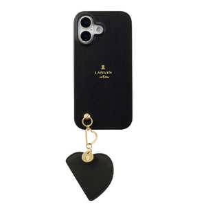 o LANVIN en Bleu - Slim Wrap Case with Heart Mirror Charm for iPhone 17 m Black n LANVIN en Bleu LBBLKHMWPIP2563