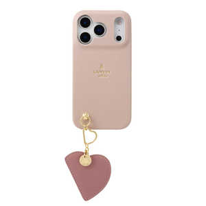 o LANVIN en Bleu - Slim Wrap Case with Heart Mirror Charm for iPhone 17 Pro m Pink n LANVIN en Bleu LBPKGHMWPIP2563P