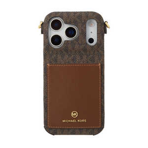 }CPR[X MICHAEL KORS - Wrap Case Pocket with Strap for iPhone 17 Pro m Brown n MICHAEL KORS MKWSBRWPWIP2563P