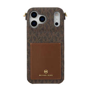 }CPR[X MICHAEL KORS - Wrap Case Pocket with Strap for iPhone 17 Pro MAX m Brown n MICHAEL KORS MKWSBRWPWIP2569