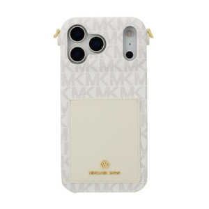 }CPR[X MICHAEL KORS - Wrap Case Pocket with Strap for iPhone 17 Pro MAX m Vanilla n MICHAEL KORS MKWSVNLPWIP2569