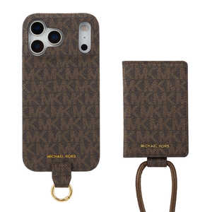 }CPR[X MICHAEL KORS - Wrap Case Magsafe Card Wallet with Strap for iPhone 17 Pro MAX m Brown n MKWSCWBRNPWIP2569